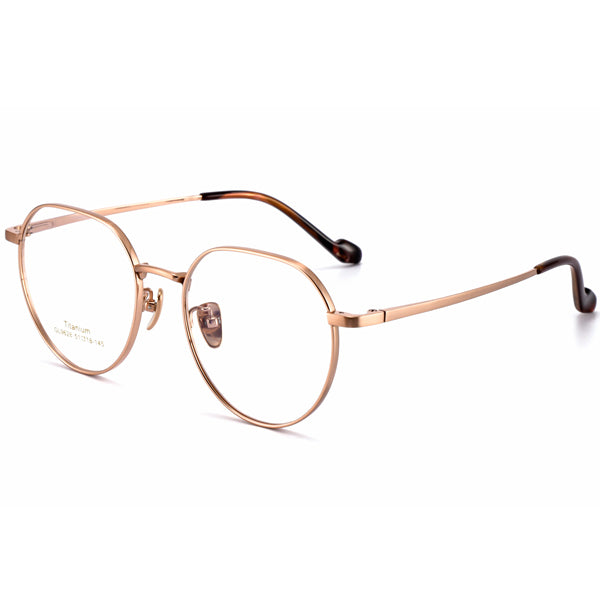 BYUSVS Custom Myopia Lens Round Frame Titanium Metal Material Is Suitable For Women Men BYA-YJ00Q-V1