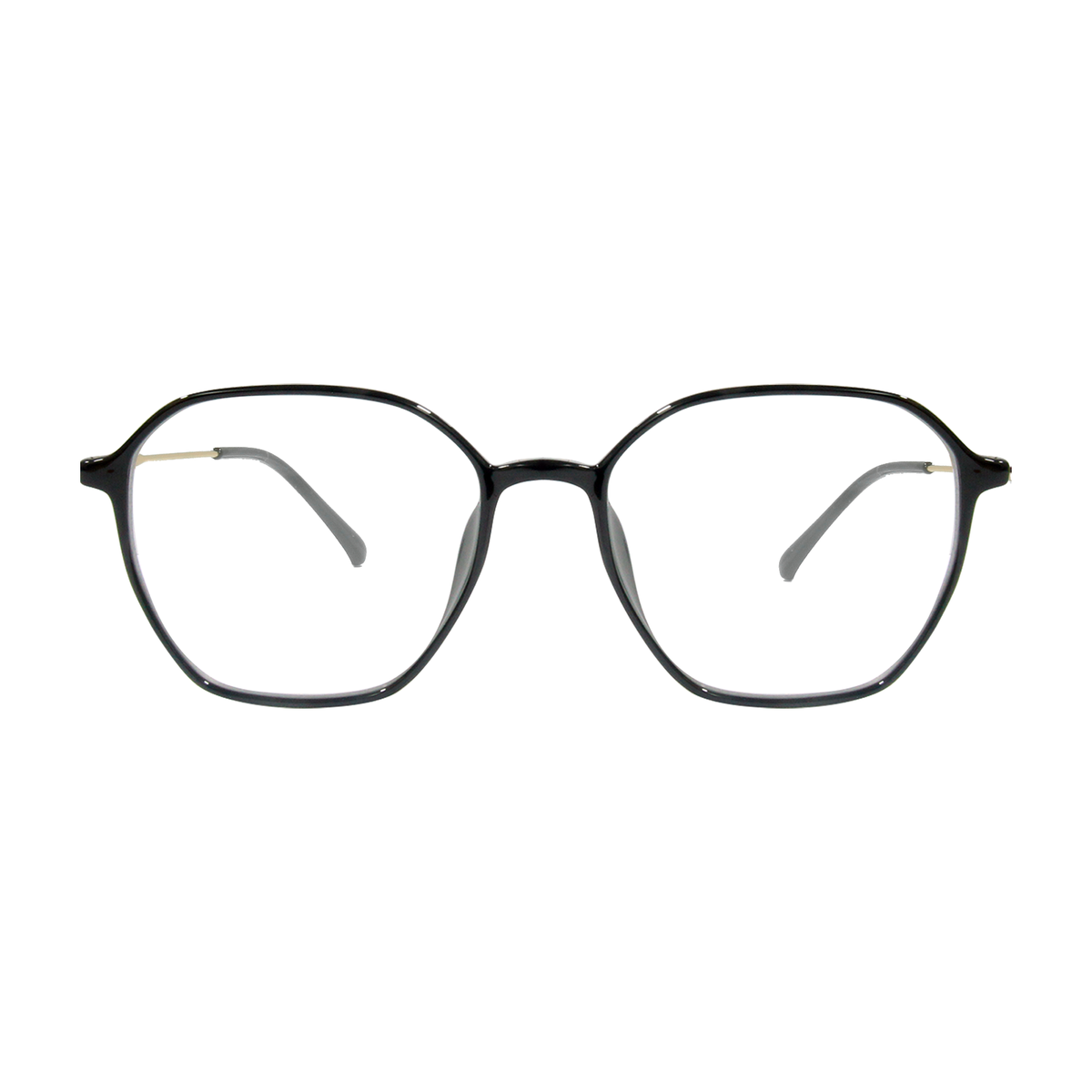 BYUSVS Custom Prescription Fashion Full-Rim Medium Size Plastic and Metal Rectangle Eyeglasses,  for Men&Women YJA-0002